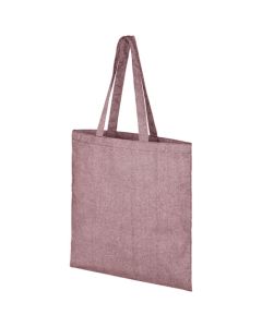 Pheebs 150 g/m² recycelte Tragetasche  (heather Maroon rot) mit Logo bedrucken