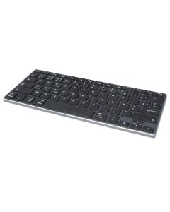 Hybrid Bluetooth Tastatur – AZERTY (schwarz) mit Logo bedrucken