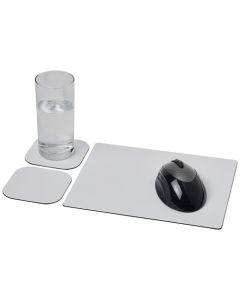 Brite-Mat® Mousepad- und Untersetzer-Set 3 mit Logo bedrucken